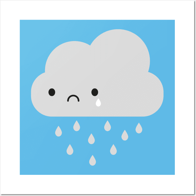 Sad Kawaii Rain Cloud Wall Art by marcelinesmith
